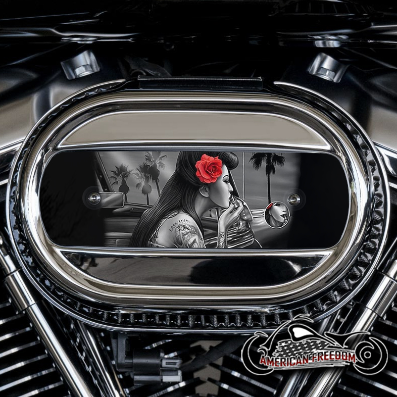 Harley Davidson M8 Ventilator Insert - Red Flower